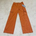 NWT Juniors Cargo Pants Baggy Flap Pockets Loose Fit Straight Wide Leg As is Size 27 Photo 1