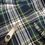 Blacky Dress Berlin XS Mini Skirt Wrap Green Plaid Wool Kilt Scotland Y2K School Photo 5