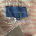 NWT Alice Walk Light Pink Striped Shirt Dress Cotton Gauze Button Front sz Med Photo 2