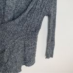 Covington | Petite Marled Gray Waterfall Front Cardigan | LP Photo 6