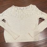 Mossimo Cream Crochet Knit Long Sleeve Sweater Extra Small Size XS Photo 3