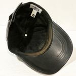 Telfar  Black Unisex LOGO-EMBOSSED VEGAN‎ LEATHER Adjustable HAT Photo 2