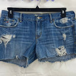 Hollister Vintage  women's‎ junior's light wash denim distressed ripped shorts 11 Photo 0