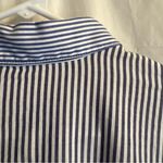 Free People  Lakehouse Shirt Striped Size Medium Tunic Style Button Front Coastal Photo 9