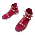 Valentino Garavani  Rockstud Pink Sock Sneakers Caged Studded Shoes 36.5 Photo 3