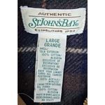 st. john's bay VTG 80s Cotton Barn Coat Partial Lining Corduroy Collar WOmens L Photo 3