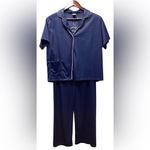 JC Penney. Vintage/80’s 2 piece nylon pajamas. Navy blue. Size 40 Blue Photo 2