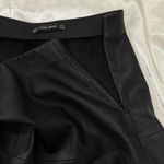 ZARA  Faux Leather Mini Skirt Ruffle Studded Hem Black Medium Moto Whimsygoth Photo 5