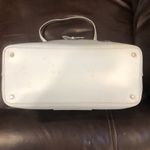 Kate Spade White Leather & Silver Glitter Polka Dot Oversized Tote Shoulder Bag Photo 9