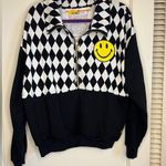 Aviator Nation  smiley checkered pullover Photo 0