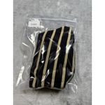 Club Monaco  Womens Striped Metallic Gold Black Top‎ Raglan Sleeve Size Large Photo 9