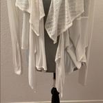 Anthropologie Vanessa Virginia  off white cardigan open sweater small S Beautiful Photo 4