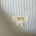Maeve white ribbed puff shoulder short sleeve sweater Photo 5