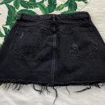 We The Free Distressed Button Fly Denim Mini Skirt Photo 1