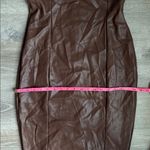 Meshki NEW PAmela Strapless Faux Leather Dress Large Photo 7