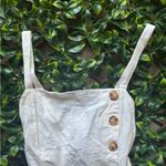 FAVLUX  Cream Button-Down Mini Dress Photo 3