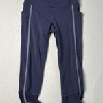 Athleta Salutation Stash Pocket II Intention Capri Leggings Medieval Violet Photo 5