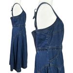 Anthropologie Pilcro Button Front Denim Pinafore Midi Dress Size Large Photo 8
