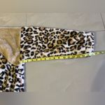 Leopard print faux fur Jacket Ham & Threads hoodie pull on size L Brown Size L Photo 6