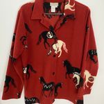 Coldwater Creek Vintage 90s  Red Equestrian Sweater Photo 0