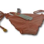 Luli Fama Muliticolo Knit Wavey Ruched Back Tie Side Bikini Bottom Size: M NWT Photo 1