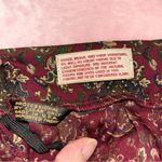 Nordstrom vintage burgundy paisley wool skirt 26” waist pockets *flawed Photo 4