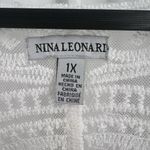 Nina Leonard  White Boho Sheer Long Tie Front Size 1X New Photo 5