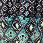 Kenneth Cole Reaction Blue Purple Aztec Print Halter Smock Tankini Swim Top 2X Photo 4