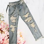 CARMAR Distressed Gemma Chain Blue Jeans Sz 26 Photo 0