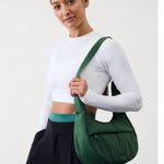 Athleta All About Small Crossbody Hobo Bag Trillium Green Photo 0