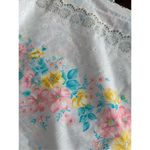 Vintage 70s Sundress Nightgown Floral Smocked S White Photo 6