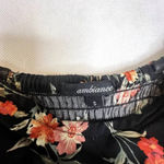 Ambiance Floral Flutter Sleeve Maxi Dress Split Skirt Size Small Black Photo 11