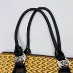 Brighton Weave Jute Straw Tote Bag with Leather Braided Handles & Heart Charm Photo 15