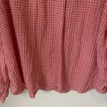 Loft Gingham Check Ruffle Collar Long Sleeve Flannel Top in XL Photo 3