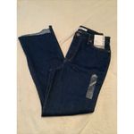 Nine West Kick Flare High Rise Cropped Raw Hem Jeans Dark Wash Womens Size 8 Photo 9
