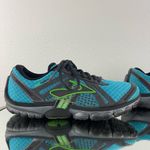 Brooks Womens Scuba Blue/Anthrac/Brite Green PureCadence Road Running Sneakers Photo 3