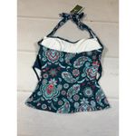 Eomenie Tankini Swimsuit Women's Small/medium Halter Ruched Tummy Control Floral Photo 4