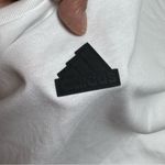 Adidas White Gray Oversized Short Sleeve Hoodie Large Photo 3