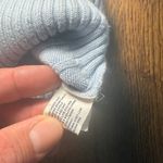 Gap VTG Y2K  Cable Knit Zip Up Hoodie Light Blue Womens XL Hooded Sweater Photo 3