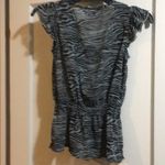 Miley Cyrus  Zebra Print Ruffle Blouse Small Photo 3