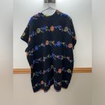 Iperico Flower Knit Shawl Wool Cardigan Made In Italy one size fits most Black Size L Photo 2