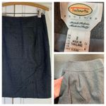 Talbots  Petites Heritage Italian Wool Blend Skirt Gray Size 2‎ Stretch Academia Photo 12