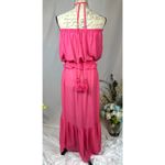 Ramy Brook  Priscilla Sleeveless Tassels Halter Open Slit Dress Pink L Photo 7