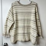 cj banks NWT  Cardigan Open Knit White Tan & Beige Sweater Size 2X Photo 1