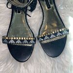 Lovely People Black Suede Fringe Sandals Black Size 6 Photo 3