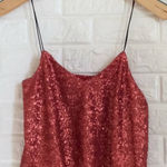 ASOS  ruby sequin crop‎ camisole w/ cord straps US4 UK3 EU36 Photo 0
