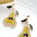 ZARA New!  Pear Post Earrings Photo 2