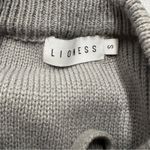 LIONESS Urban Outfitters  Gray Chunky Lace Up Knit Long Sleeve Sweater‎ Sz S Photo 6