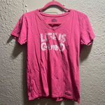 Life is Good  V-Neck Shirt Woman’s Size Small Photo 0