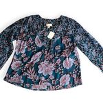 Band of Gypsies Band of the Free Women’s Josie Sapphire Mixed Print Long Sleeve Top Photo 2
